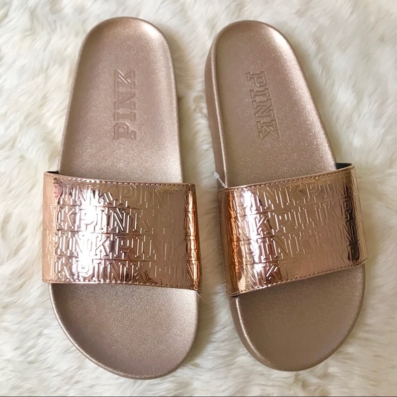 gold bling slides
